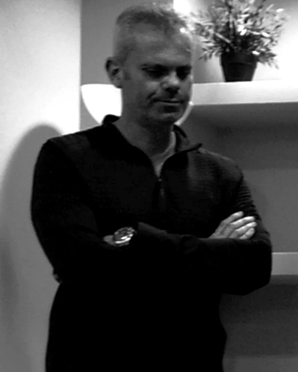 Giannis Papakonstantinou, founder of Rebalance, at the studio