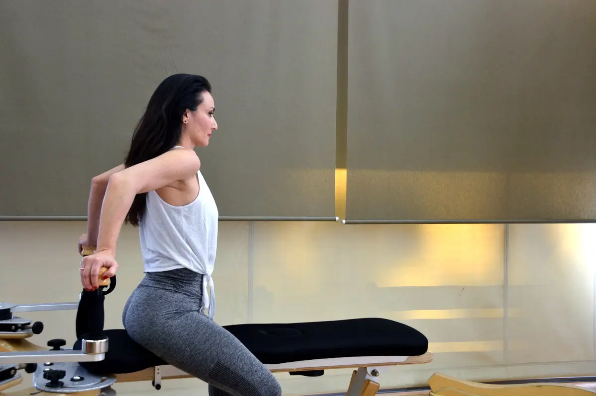 An exercise on the GYROTONIC® bench