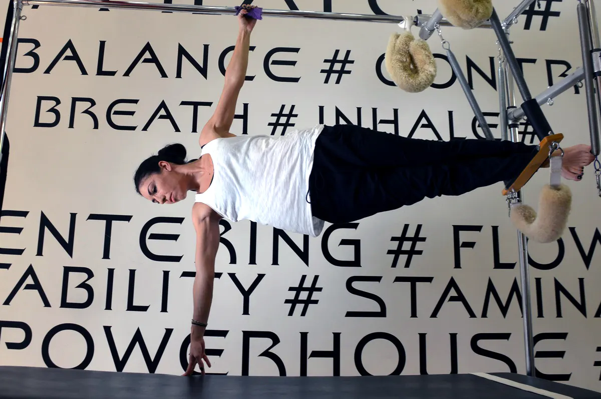 A side plank on the cadillac