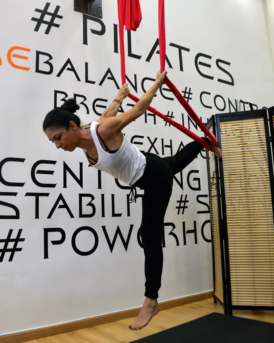 A stretch with a strap